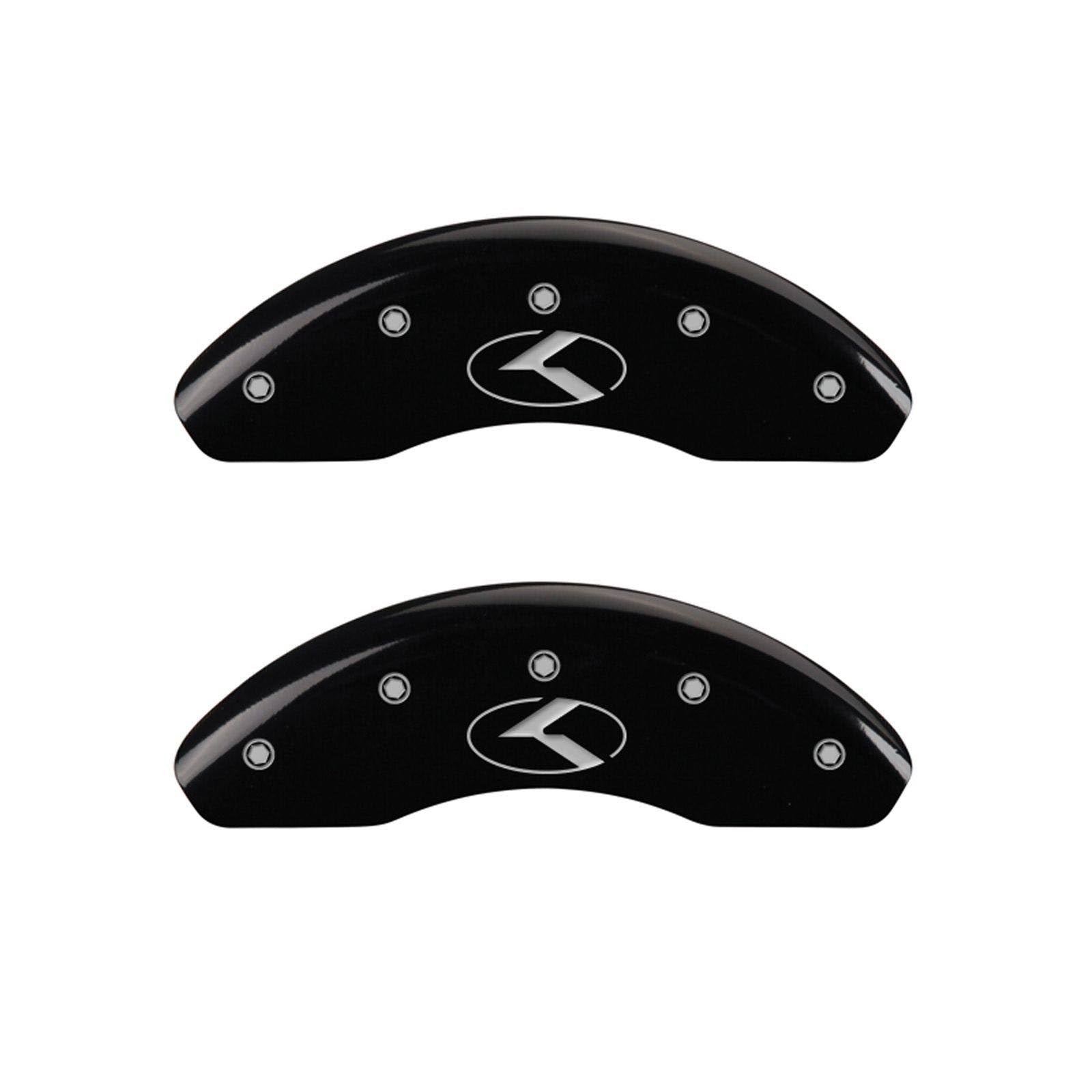 4 Caliper Covers Black Finish Silver U721