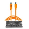 Orange USB-C to Mini-USB Cable E17297