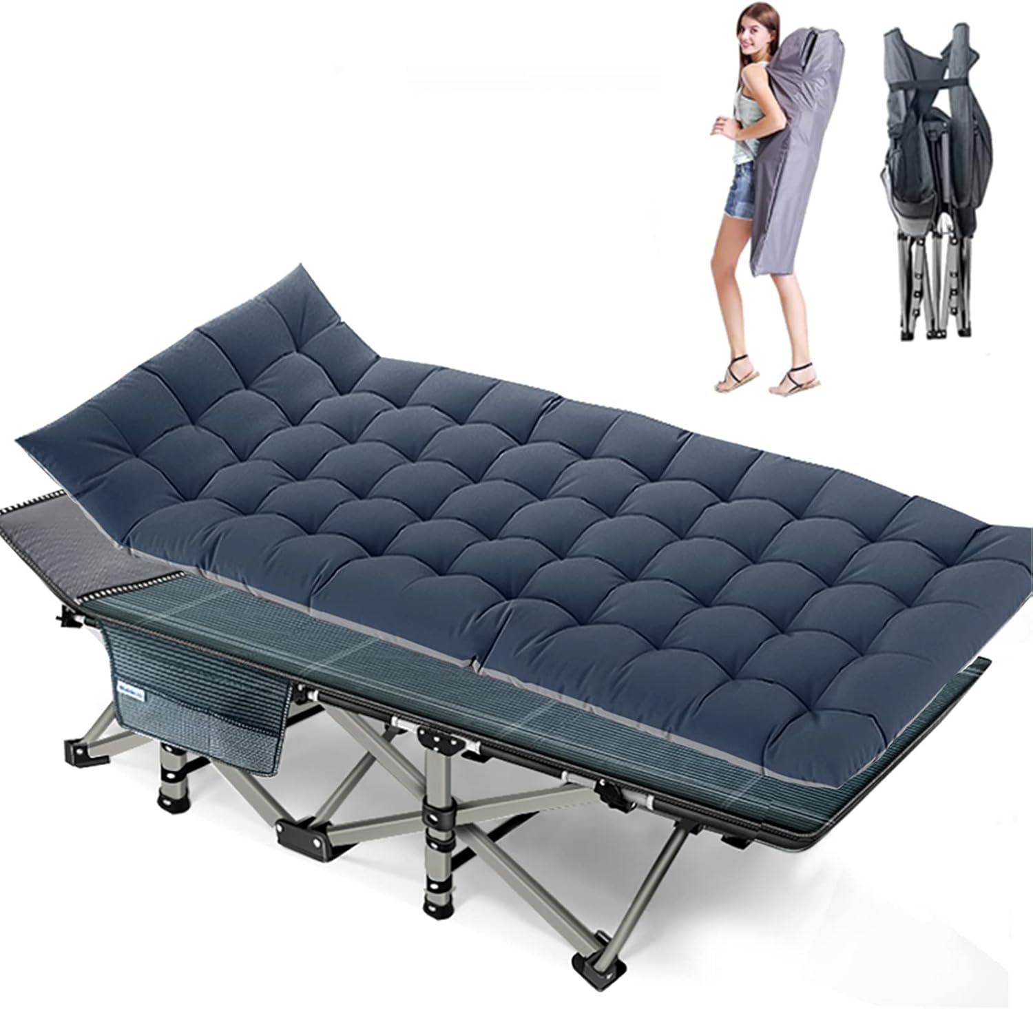 Heavy Duty Folding Camping Cot with Carry Bag F895652