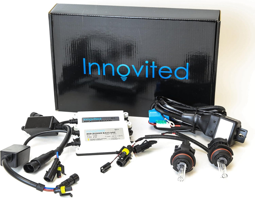 55W AC HID Bundle with Slim Ballast and Xenon Bulb H13-3 9008 8000K Bi xenon HI/LO Ice Blue Pack of 2 G84073