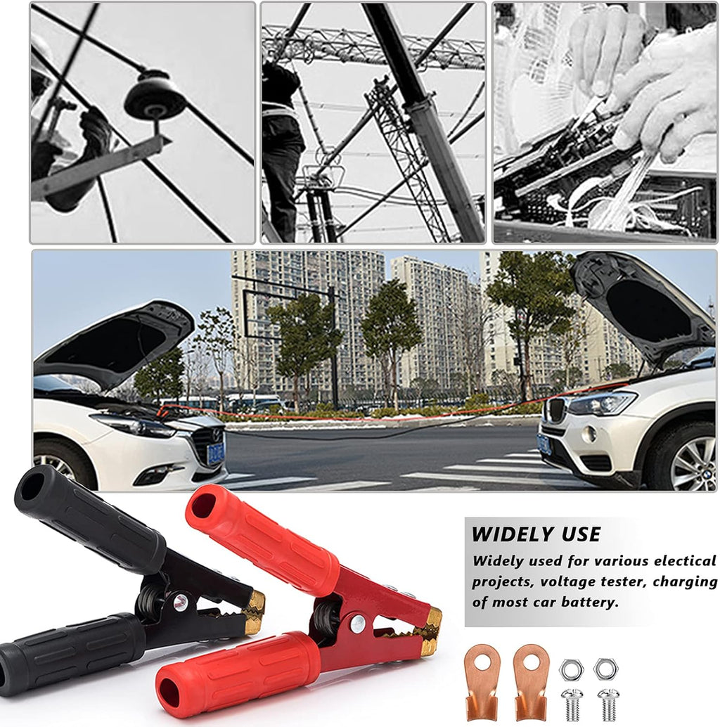 Heavy Duty Pure Copper Jumper Cables Car Battery Charger Clamps (2 PCS) V2833
