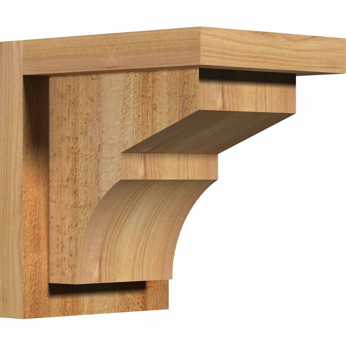 6x22W x 14x22D x 26x22H Western Red Cedar Corbel with Backplate Z5401