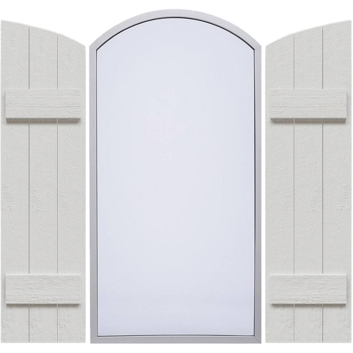 Rustic Three Board Joined Board-n-Batten Faux Wood Shutters Y84708