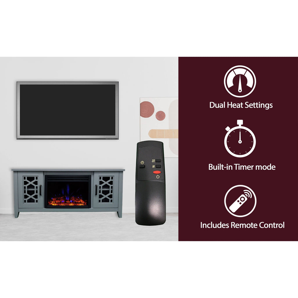 Slate Blue Electric Fireplace H64237