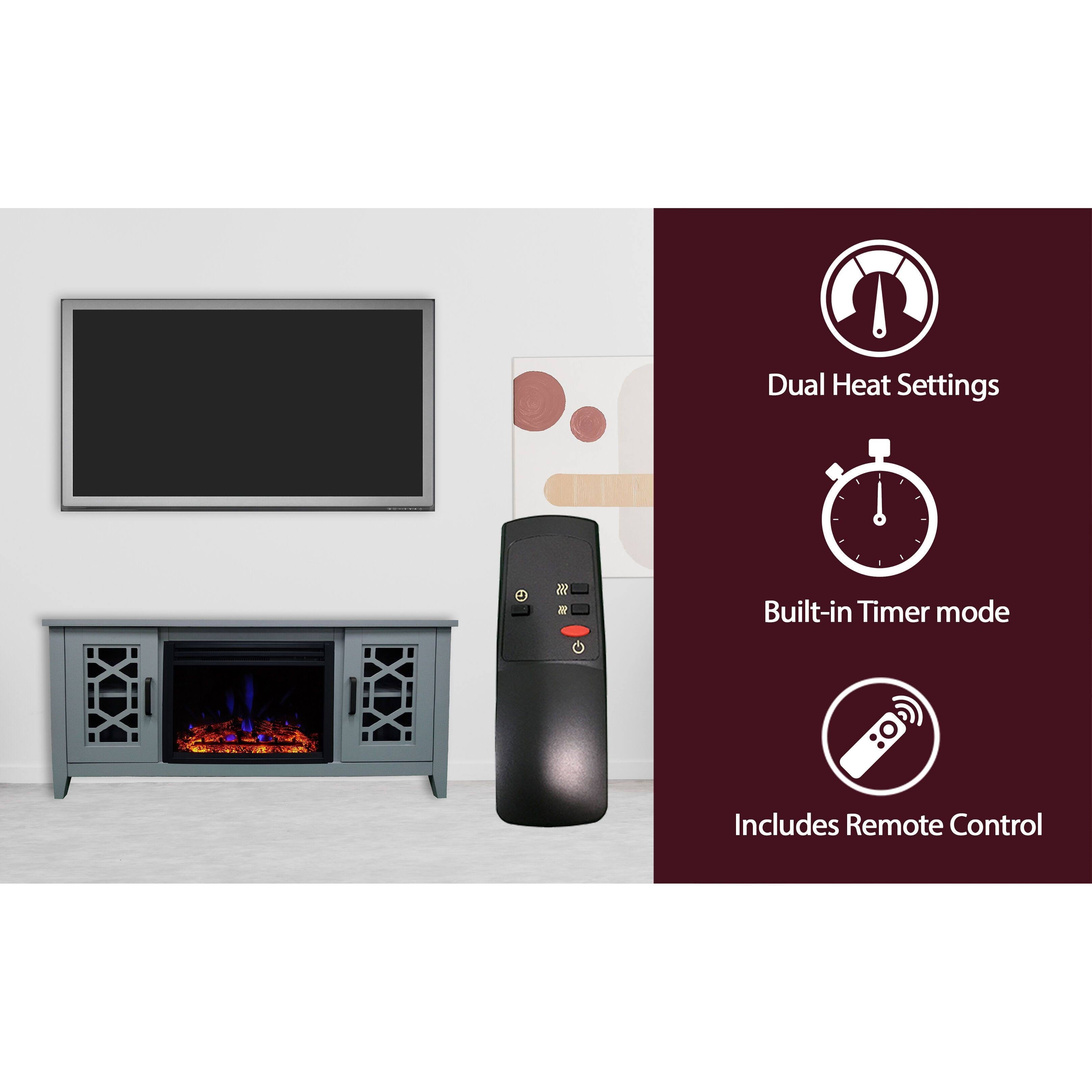 Slate Blue Electric Fireplace H64237