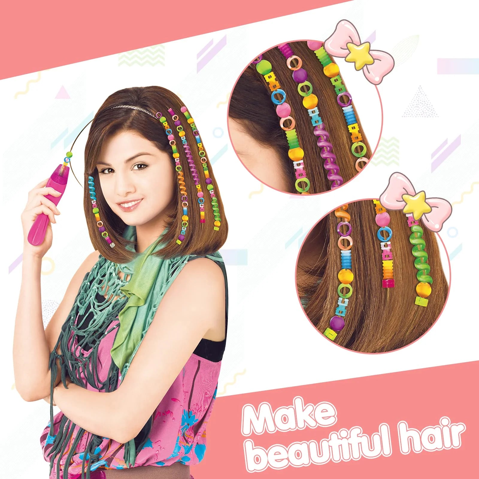 Hair Braider Jewellery Kit Crystal Hair Beader Kits Toys for Kids Q392441