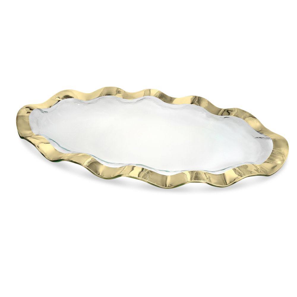 Large Oval Ruffle-Trim Platter S881877