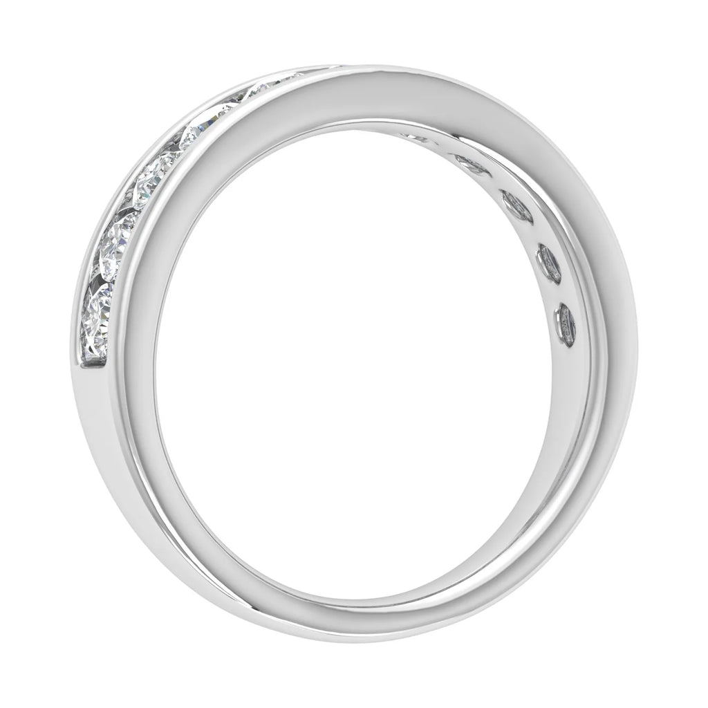 14K White Gold Diamond Wedding Band Ring F63278