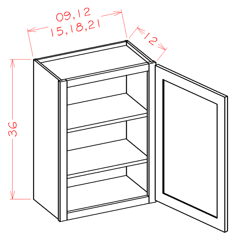 White 1 Door 2 Shelves Wall Cabinet High-Density Fiberboard N234462