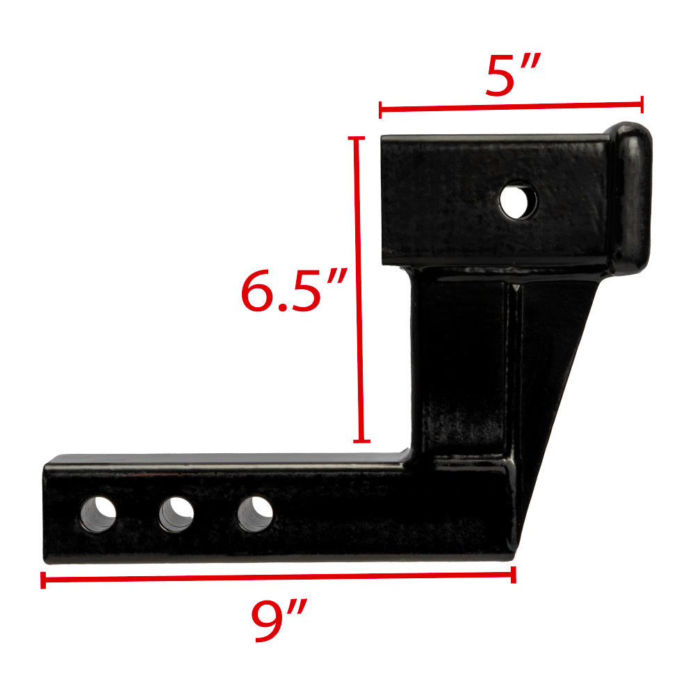 Solid Shank Receiver Extension with Two Hitch Pins X707