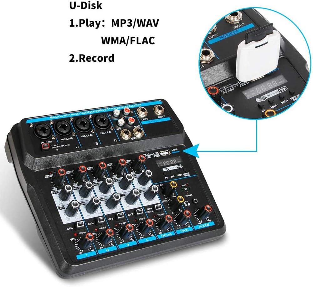 6 Channel Bluetooth Sound Mixer Pack of 2 A56035