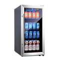 Black Stainless Steel and Glass Door Beverage Cooler U727