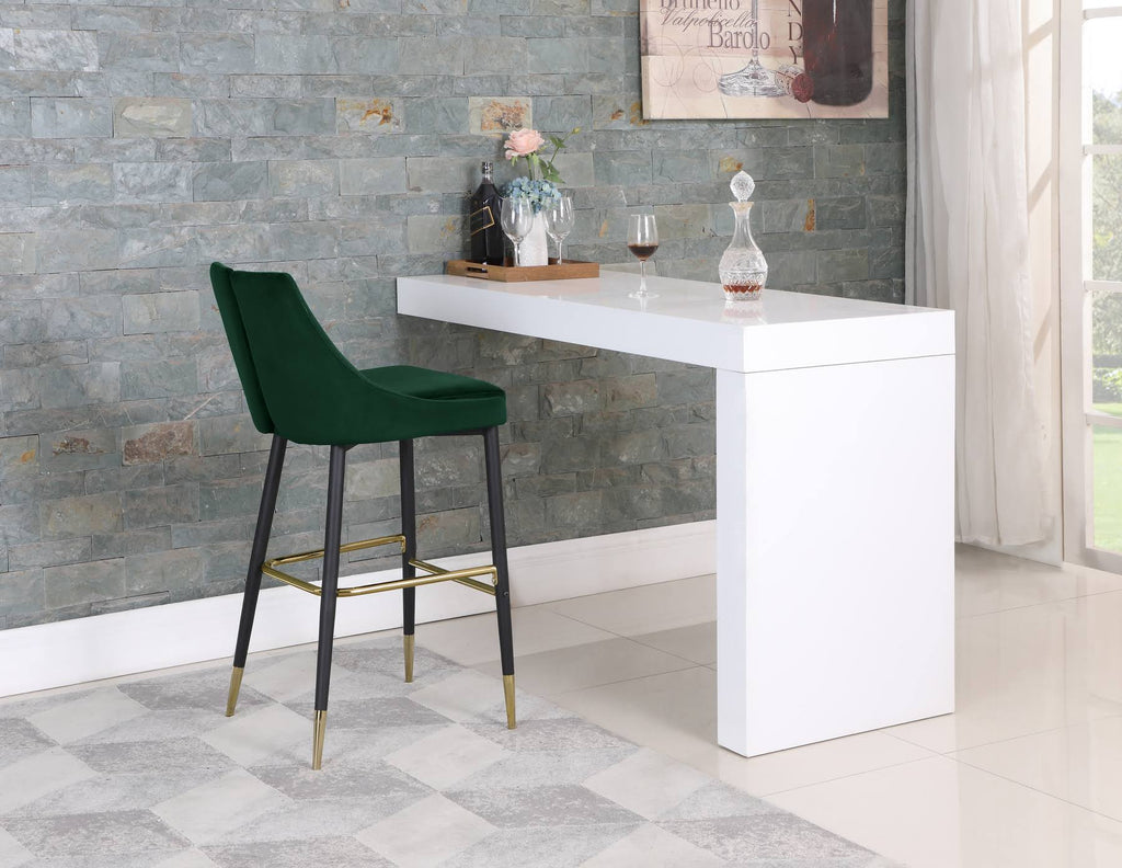 Green Velvet Stool Set of 2 R6701