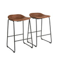Brown Bar Stool Set of 2 Q391