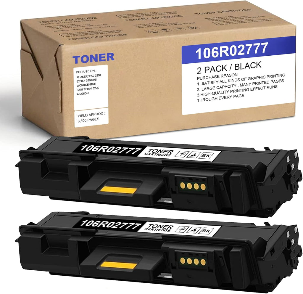 2-Black Toner Cartridge for Xerox Phaser WorkCentre G760
