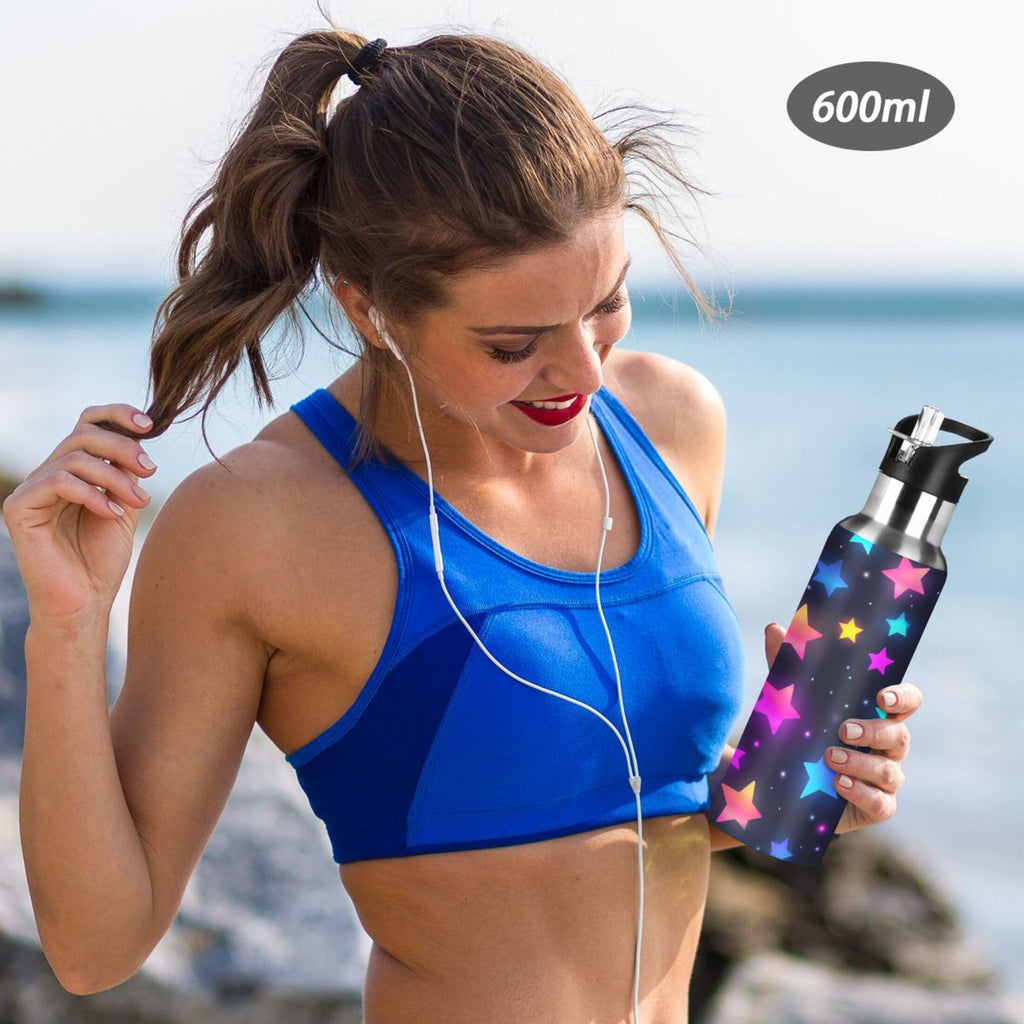 20 oz Insulated Stainless Steel Water Bottle with Straw Lid P842