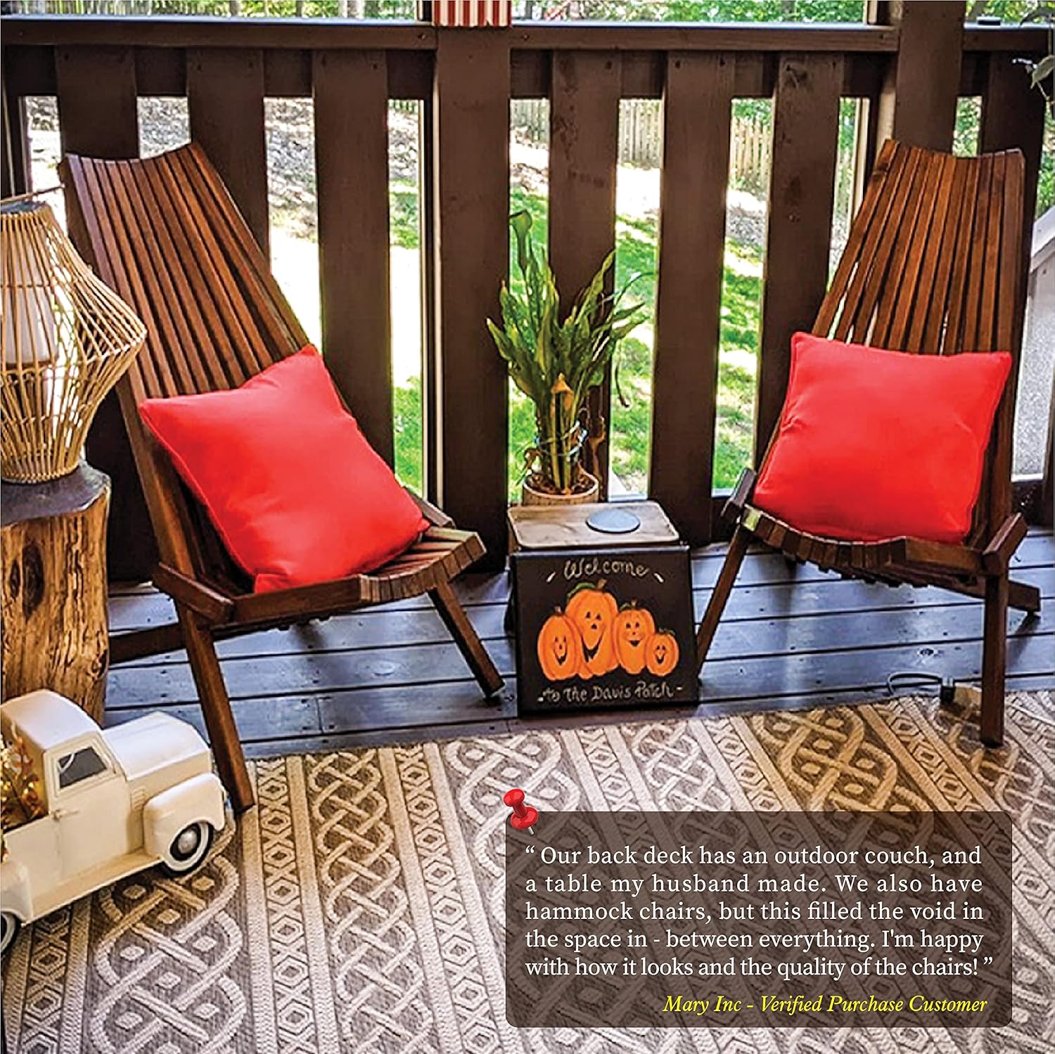 Folding Acacia Wood Outdoor Lounge Chair O392205