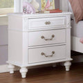 White USB Outlet Night Stand X34411
