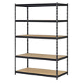 Steel Storage Rack, 5 Adjustable Shelves, 4000 lb. Capacity, Black P18510