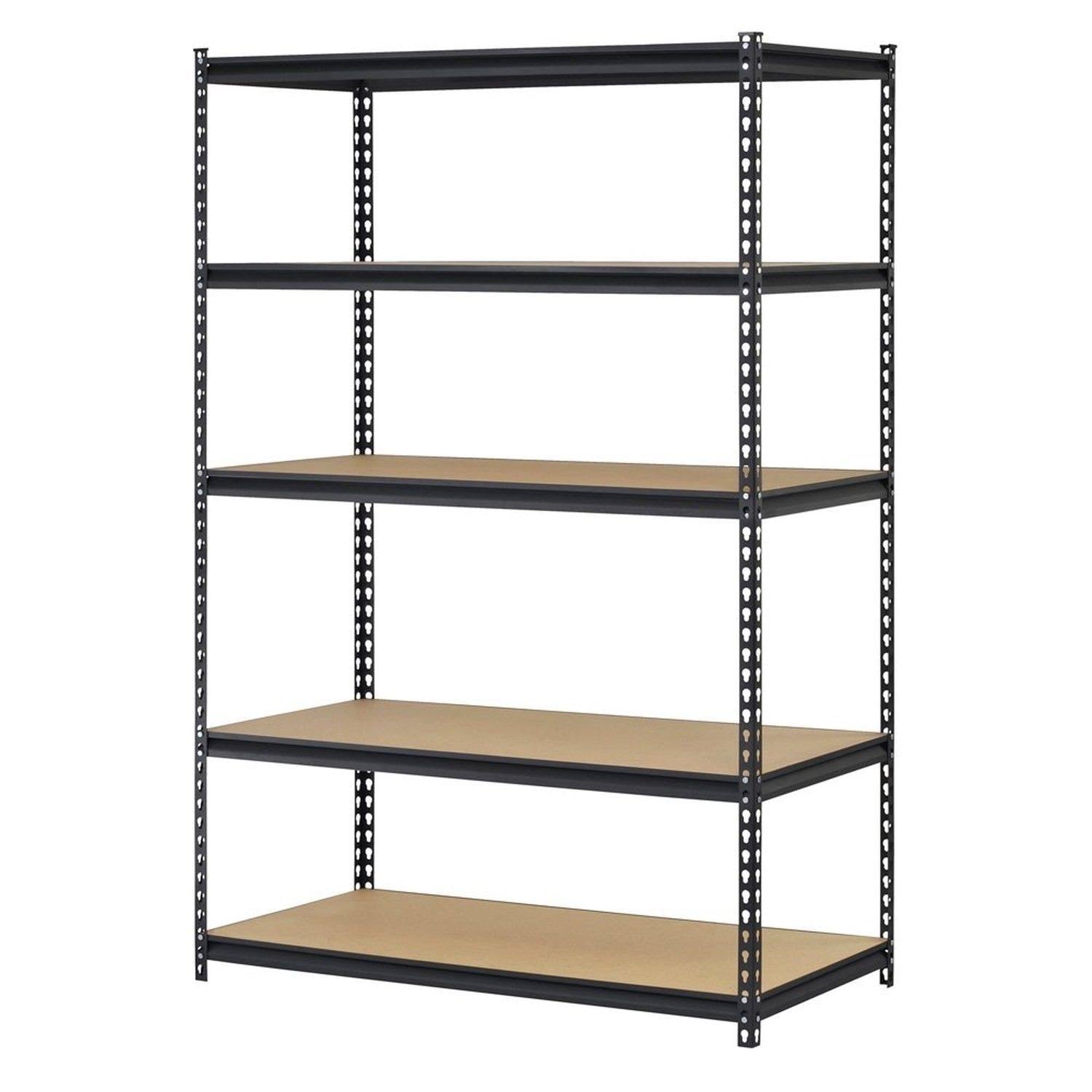 Steel Storage Rack, 5 Adjustable Shelves, 4000 lb. Capacity, Black P18510