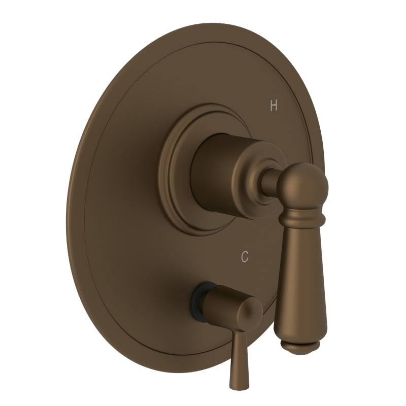 1/2x22 Pressure Balance Trim with Diverter with Lever Handles - English Bronze N51051