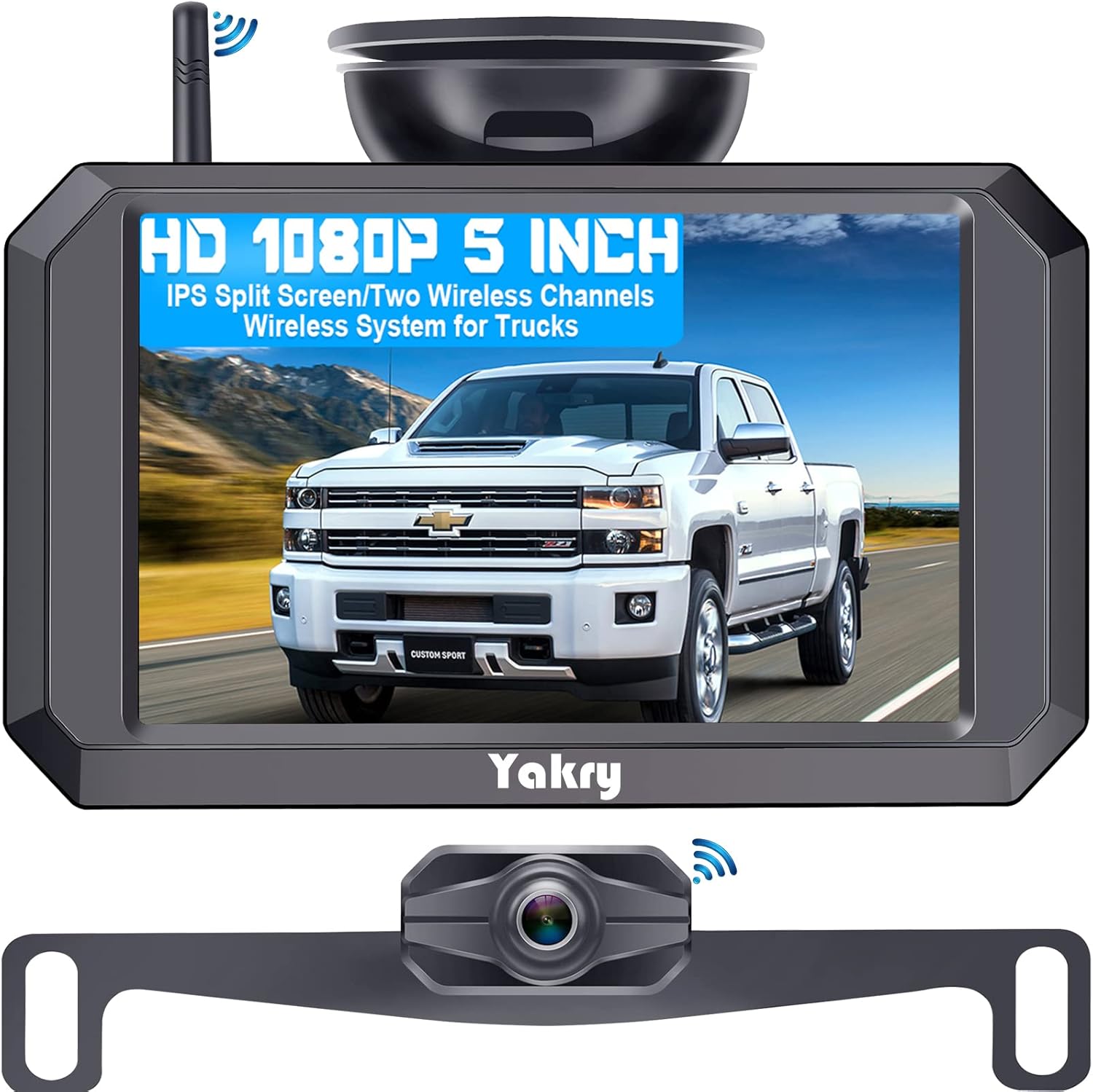 HD 1080P Wireless Backup Camera with 5" Monitor Rear View Camera G617