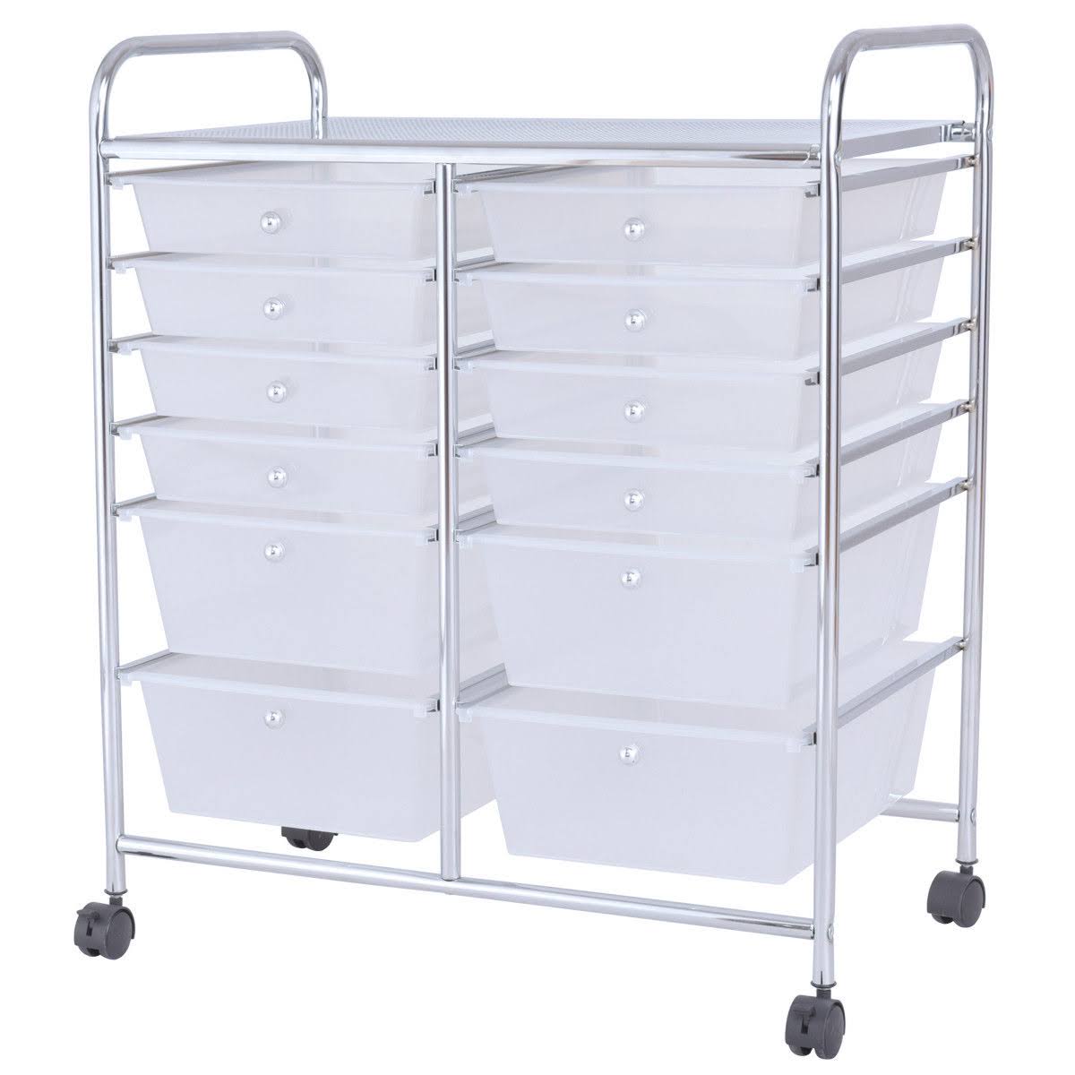 12 Storage Drawer Rolling Cart L733