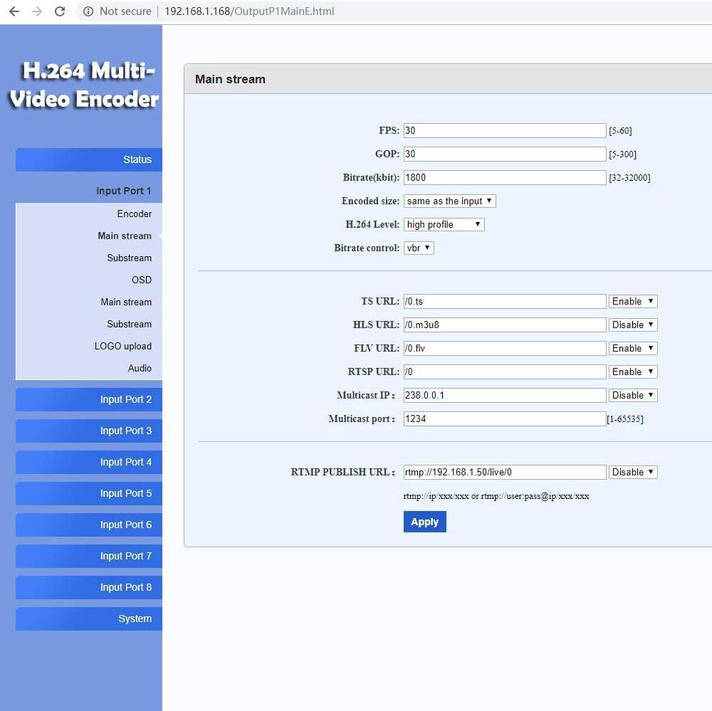 8 Channel 1080P H.265 H.264 HDMI Video Encoder IPTV Encoder X9990