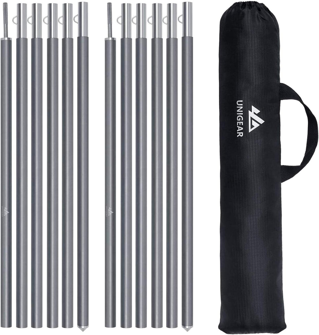 Telescopic Tent Pole Set of 2 Aluminium Adjustable 40 cm - 240 cm M3027
