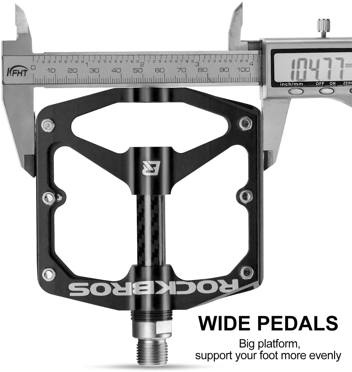 Carbon Fiber Sealed Bearing Flat Bicycle Pedals W99273