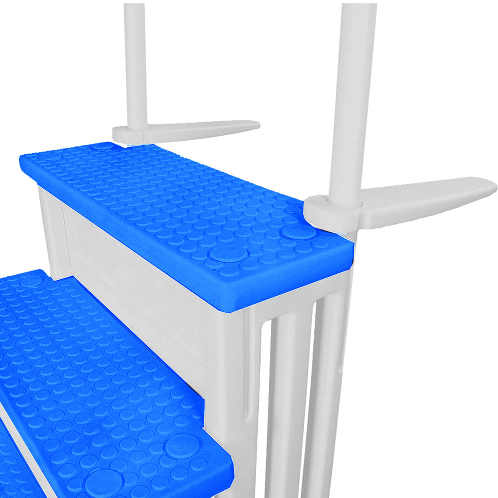 White Anti-Slip In-Pool Steps for Above Ground Pools X61350