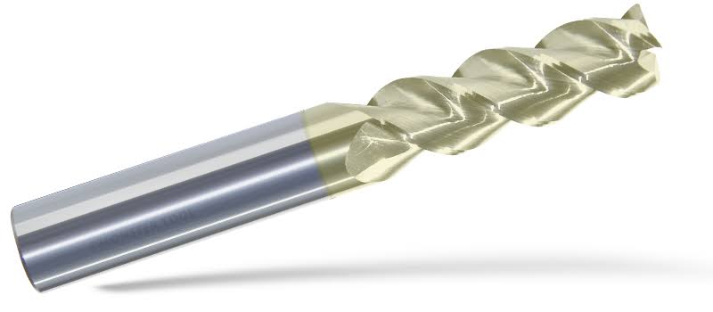 Carbide Corner Radius End Mill, 1 in Milling Dia., ZrN M277353