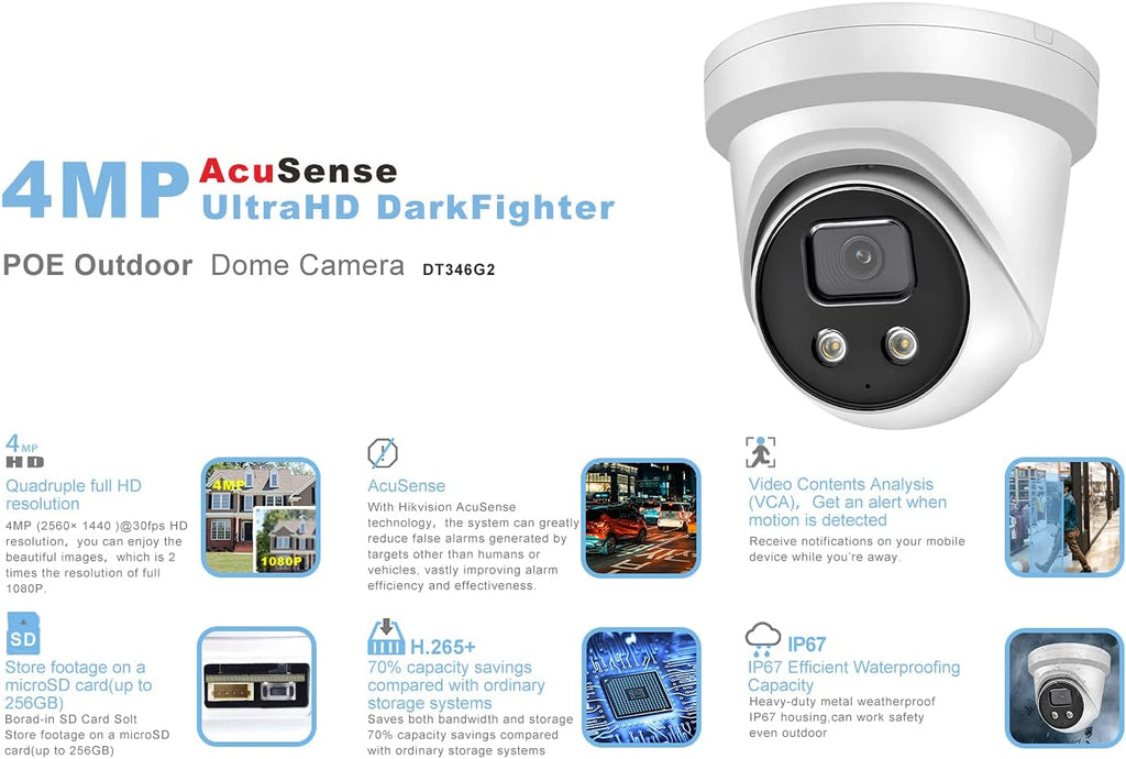4MP POE IP Camera with Built-in Microphone and SD Slot G156202