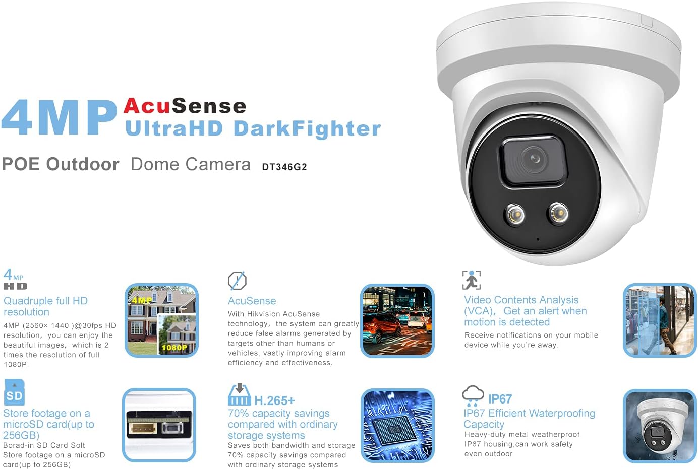 4MP POE IP Camera with Built-in Microphone and SD Slot G156202