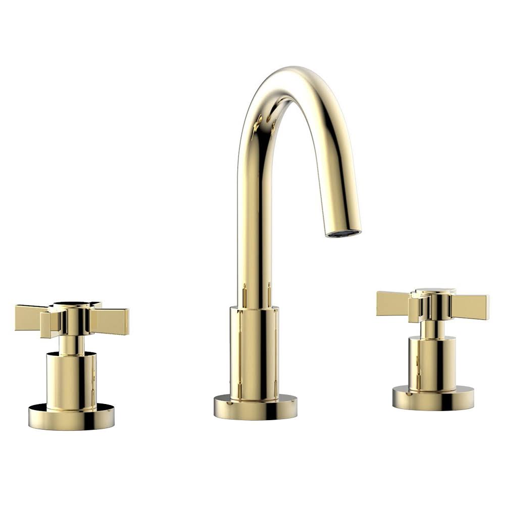 Widespread Bathroom Sink Faucet with Medium Spout in Satin Nickel R468421