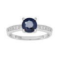 10k White Gold Sapphire and Diamond Ring V603049