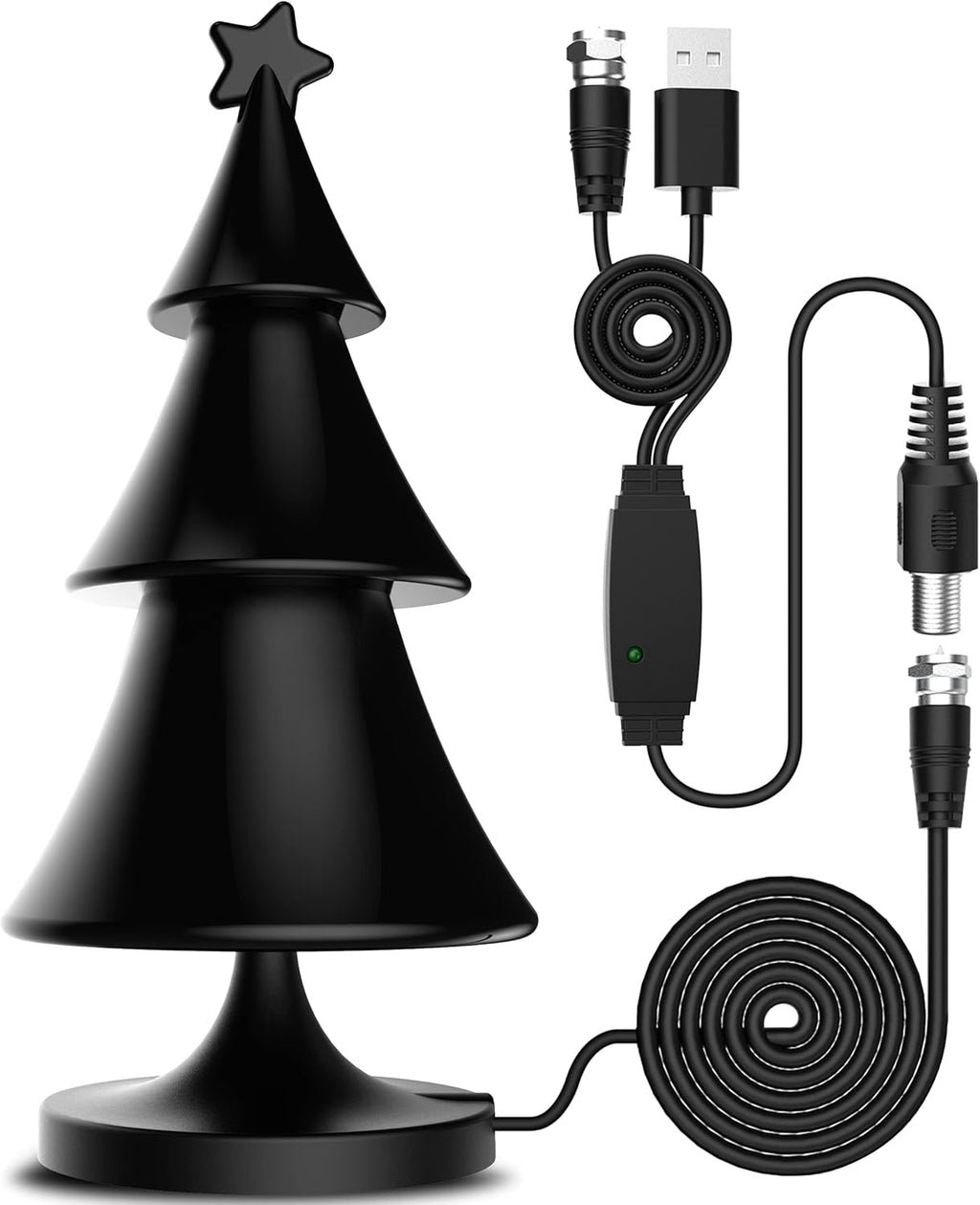 Digital TV Antenna with 50 Miles Range, Indoor Amplifier, Magnetic Base, 16.4 ft Coax Cable Y9749