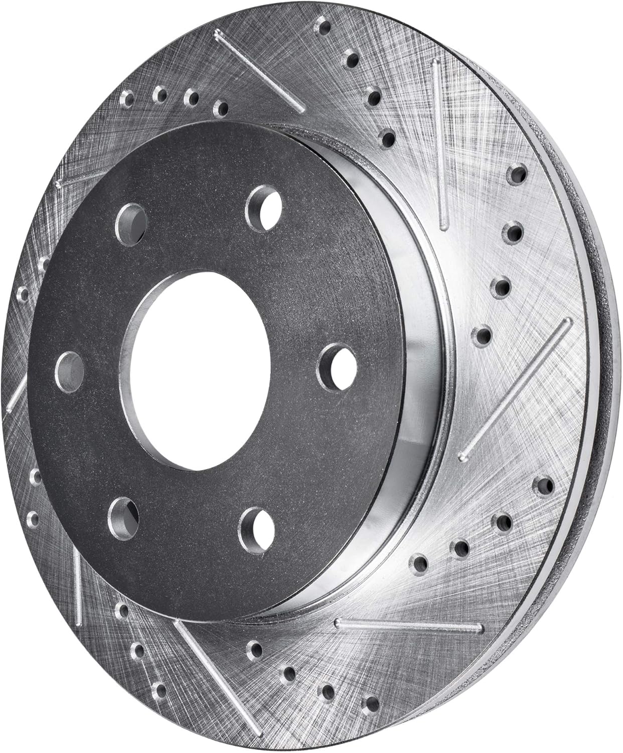 Front Drilled and Slotted Disc Rotors and Brake Pads 6pc Set T993980