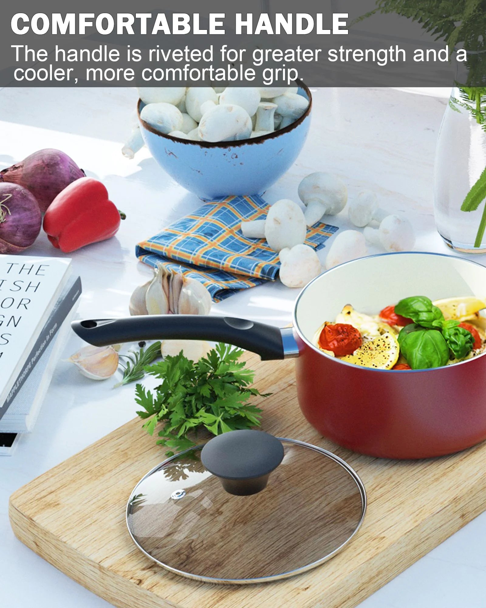 10 Piece Nonstick Ceramic Cookware Set with Lids S9976