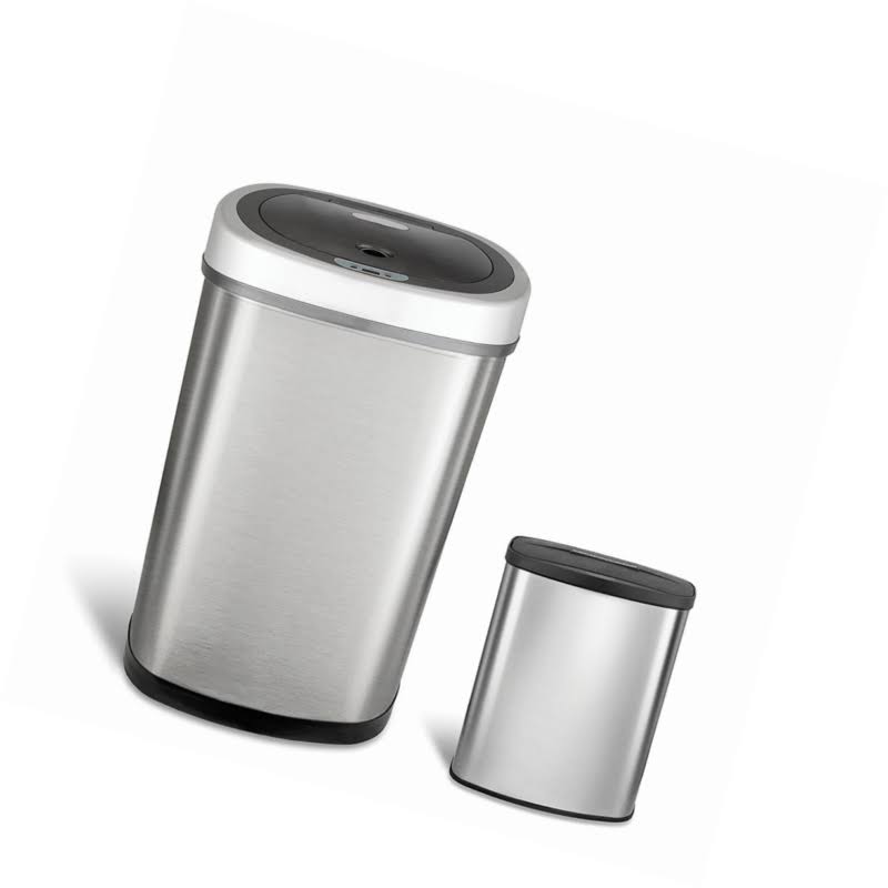 13 Gal 50L & 2 Gal 8L Stainless Trash Can Combo Set V7644