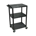 42x22H A V Cart with Three Shelves, Electric R37890