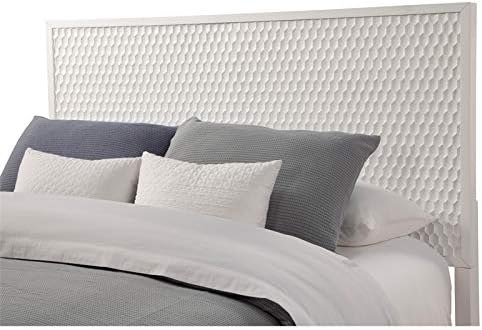 White Pearl California King Wood Panel Bed E19899