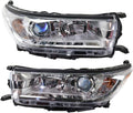 Headlight Assembly Pair Chrome Bezel S40185