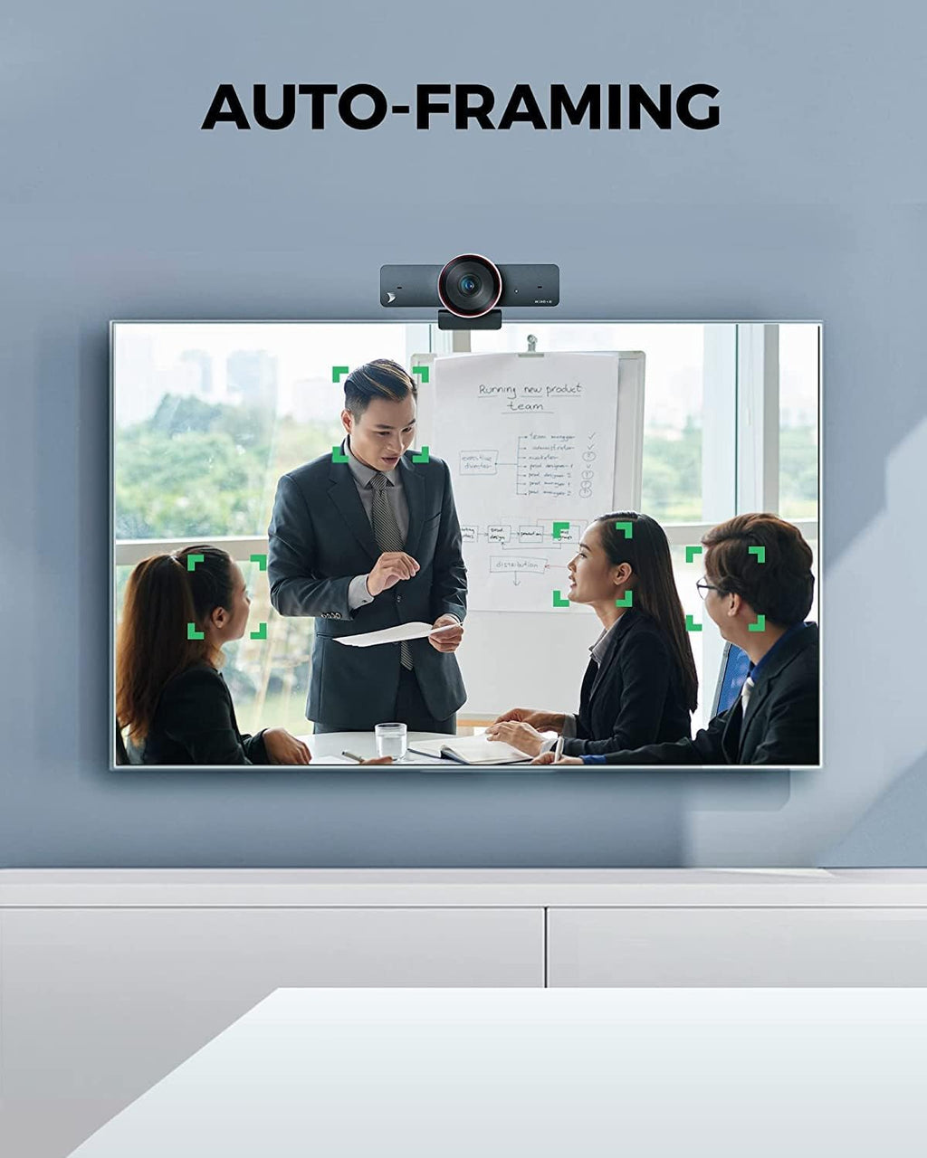 4K Webcam with Auto Framing, Presenter Tracking, 120° Field of View, Dual AI Noise-canceling Mics H970