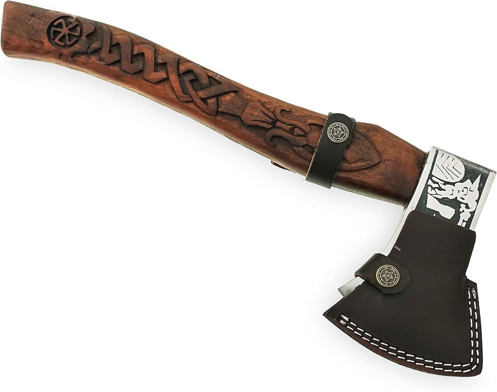 16 Inches Carbon Steel Axe with Rose Wood Handle H19559
