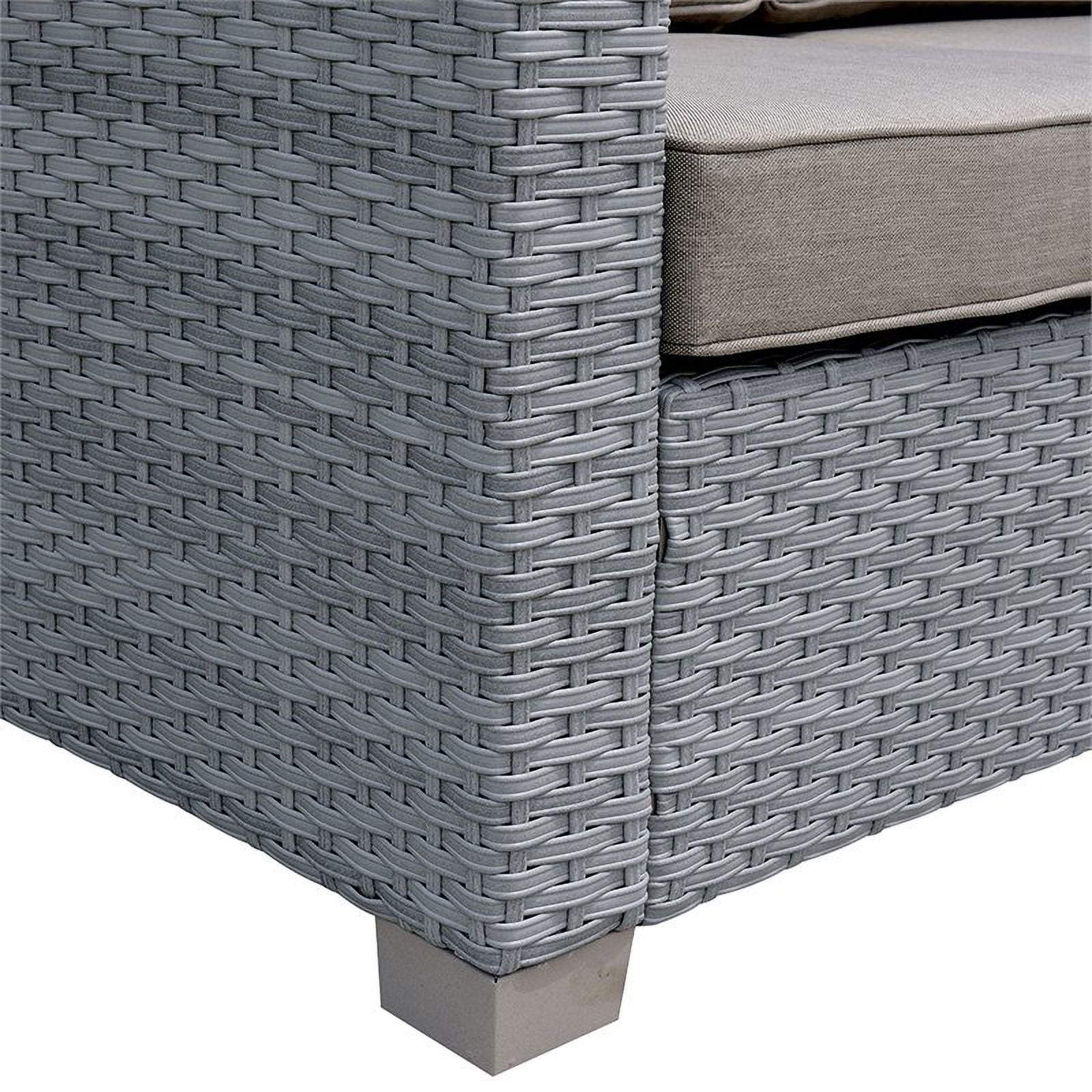 Gray Rattan Wicker Patio Sofa P575234
