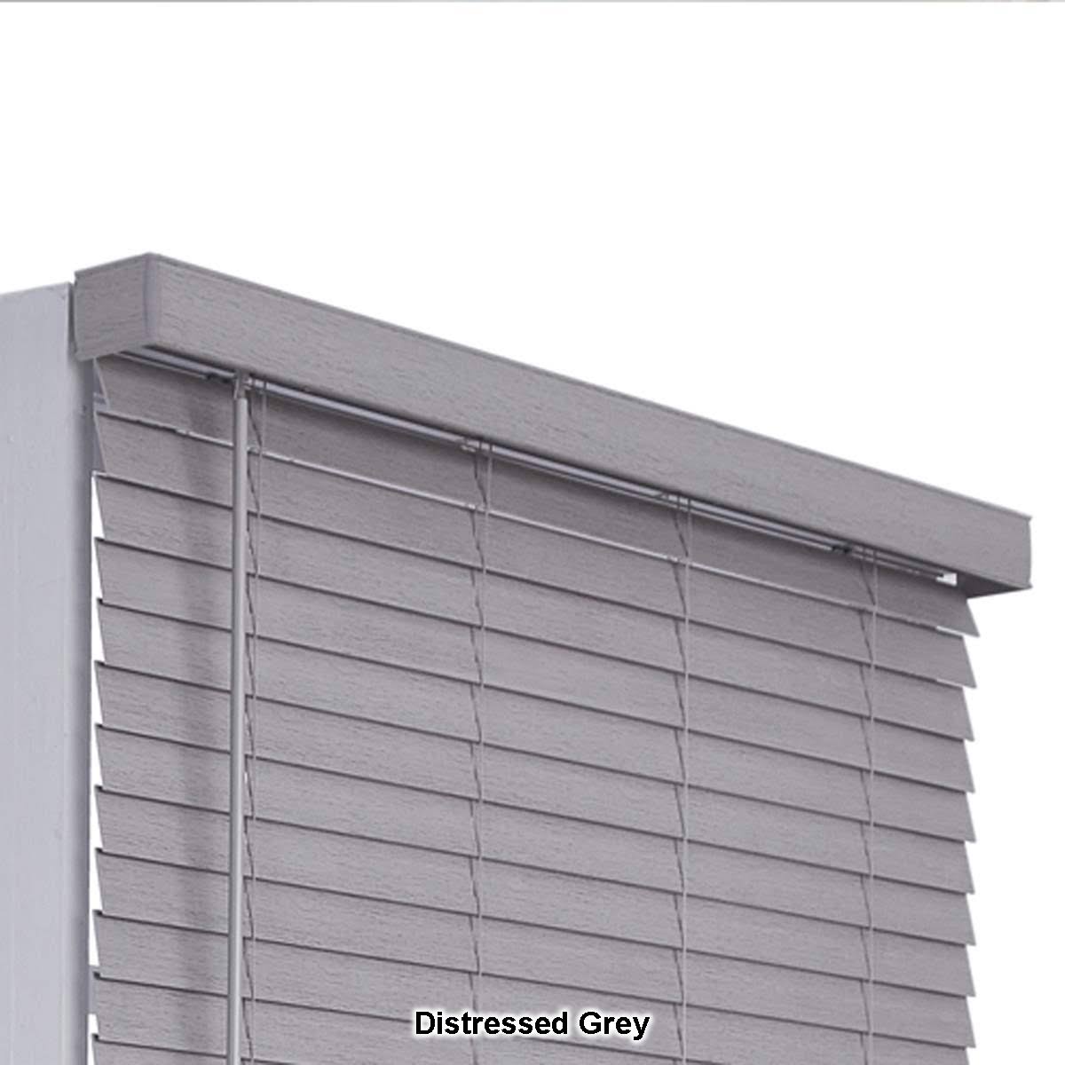 Cordless Distressed Faux Wood Blinds I47702