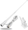 White 43inches 3dBi Marine Boat Fiberglass Antenna with RG58 Cable Pack of 2 U199