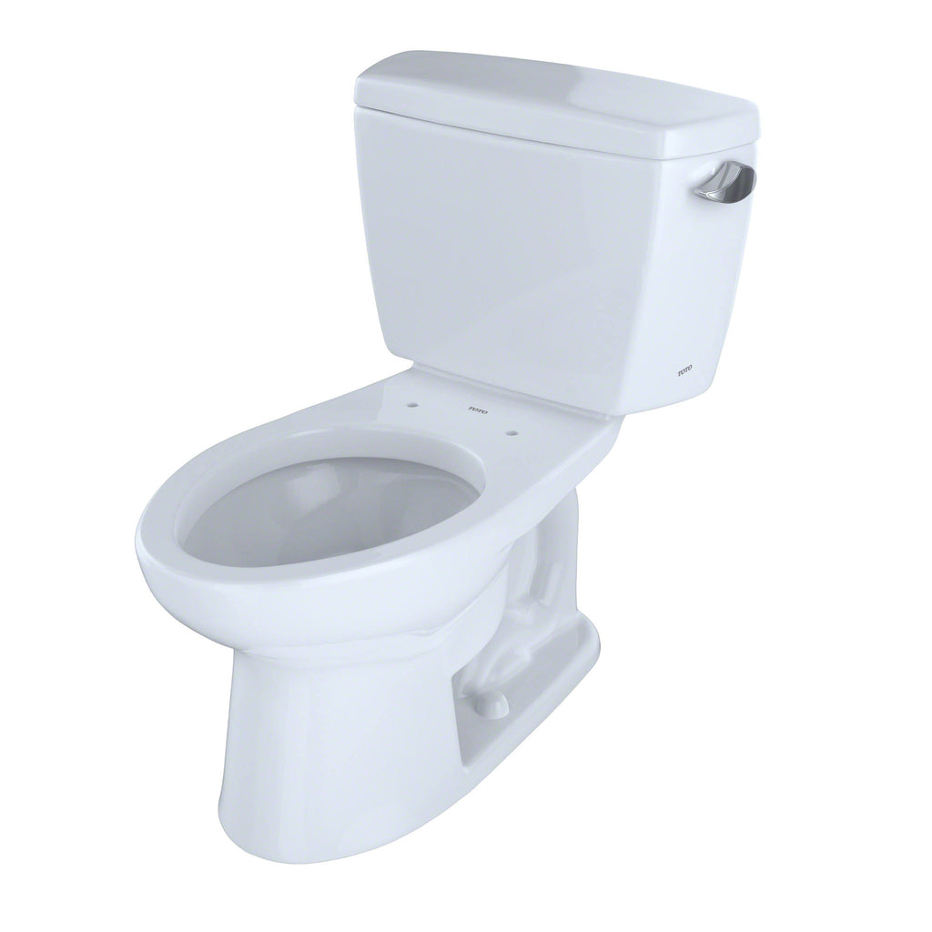 Cotton White Elongated Two-Piece Toilet with Right-Hand Trip Lever W47186
