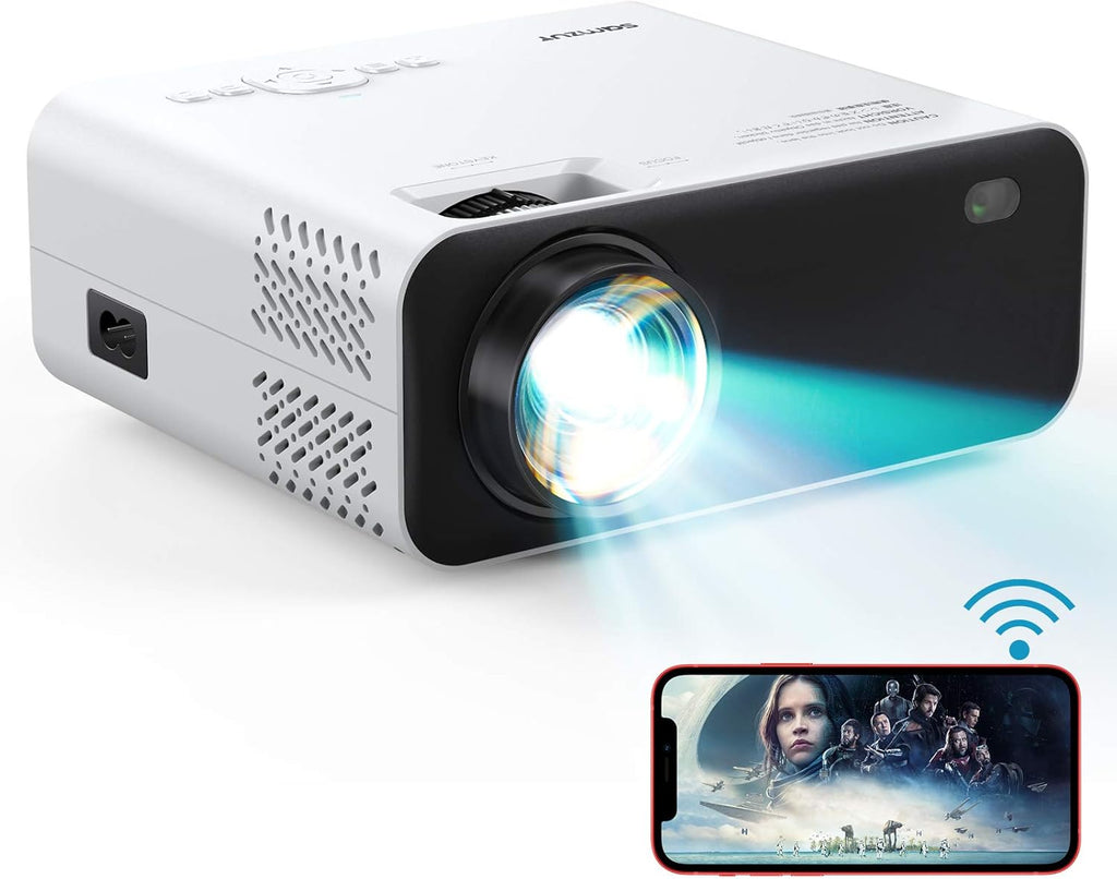WiFi Mini Projector Portable, 1080P Supported 6000L Brightness 200" Display, Video Projector, Pack of 2 V172410